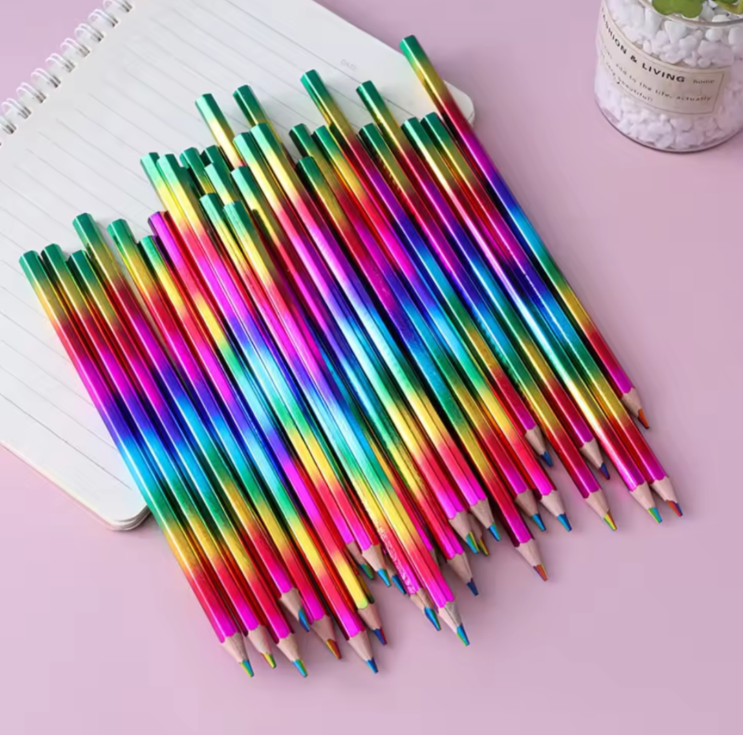 Regenboog potlood. 5 stuks