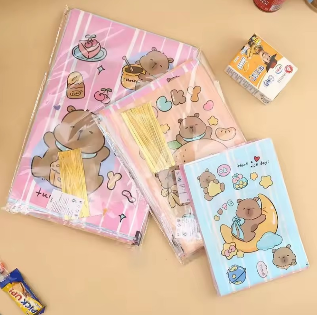 Capibara traktatie zakjes. 5 stuks