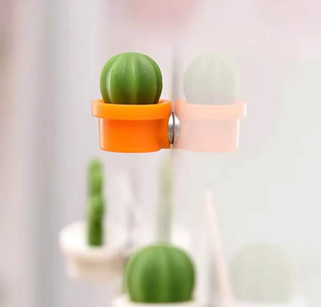 Mini koelkastmagneet cactus. Set 3 stuks