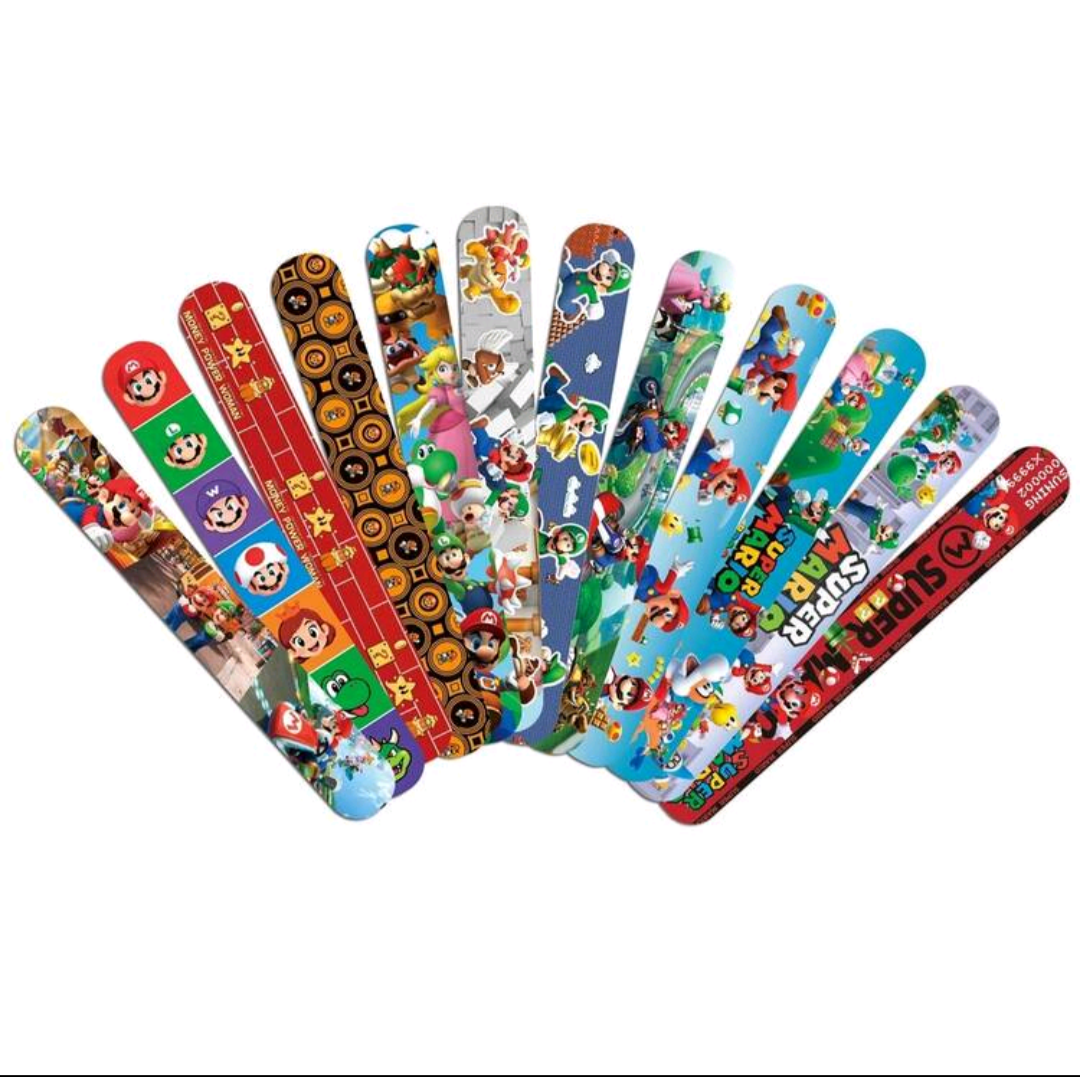 Super Mario klaparmbandjes. 5 stuks