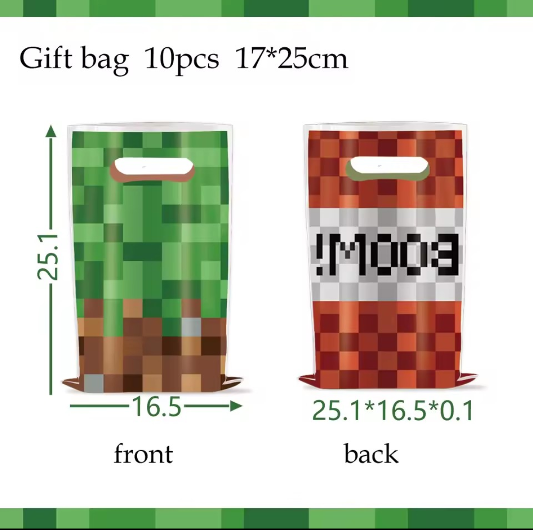 Minecraft cadeauzakjes. 5 stuks