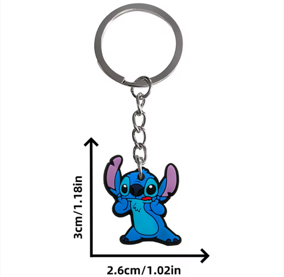 Stitch en Angel sleutelhangers. 5 stuks