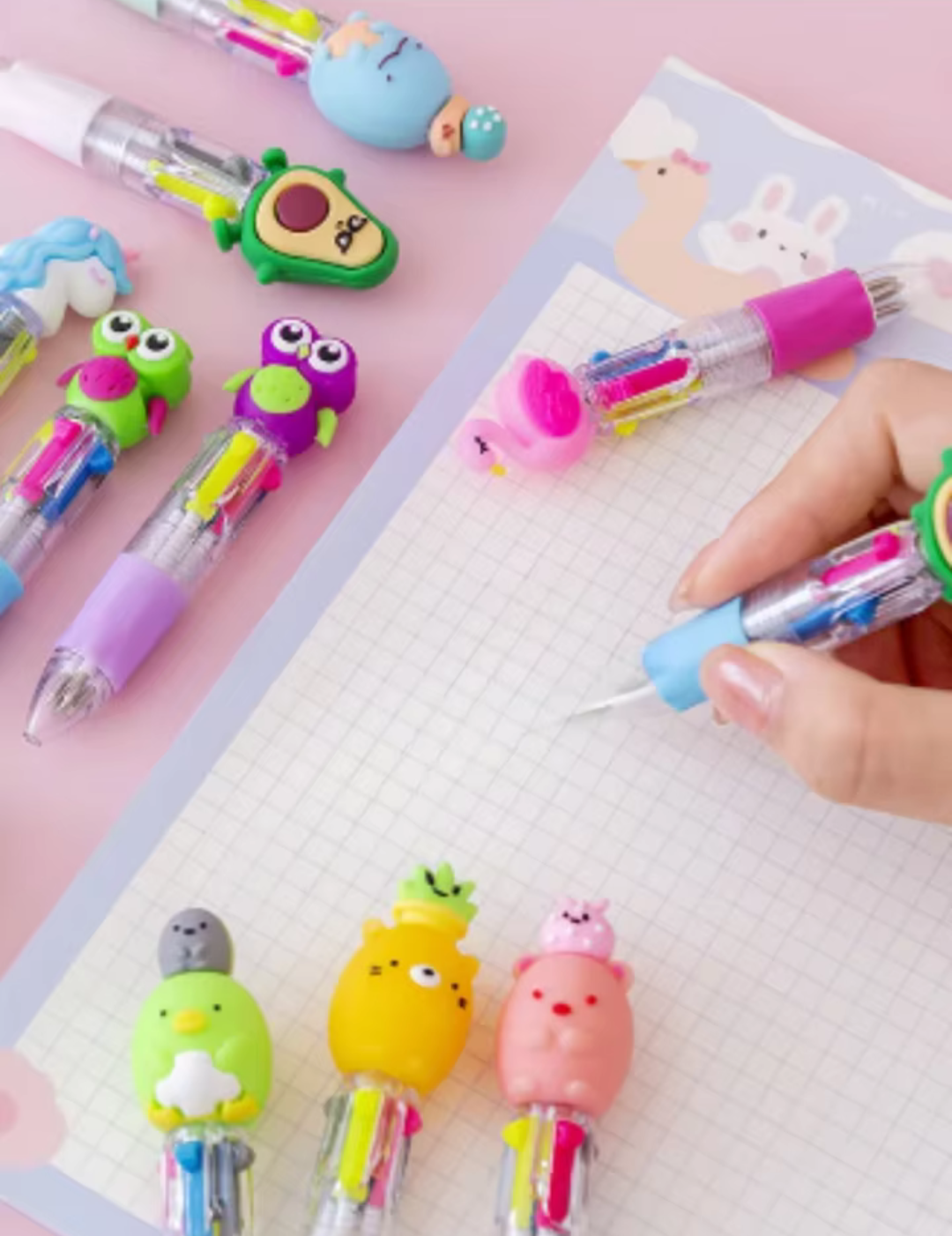 Kawaii pen meerkleurig. 5 stuks