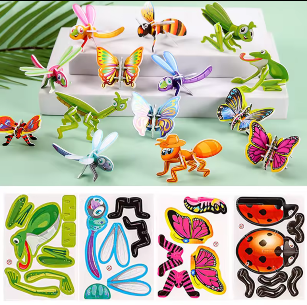 3D Dierenpuzzle. 5 stuks
