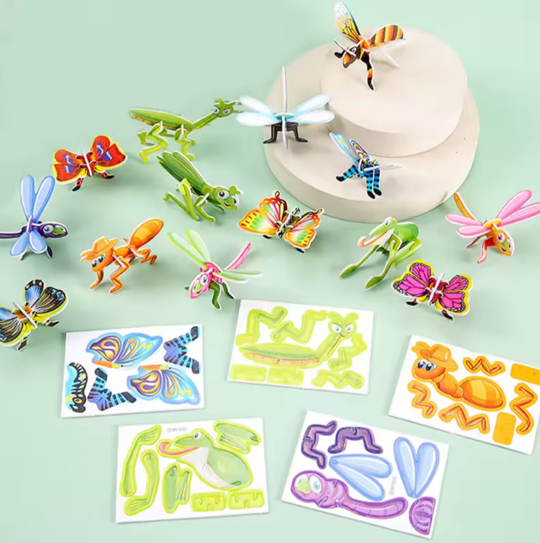 3D Dierenpuzzle. 5 stuks