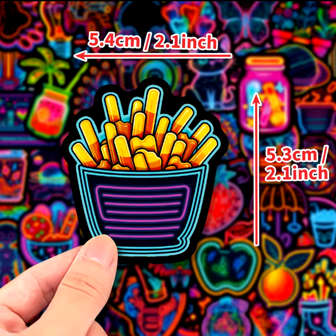 Neon stickers. 5 stuks
