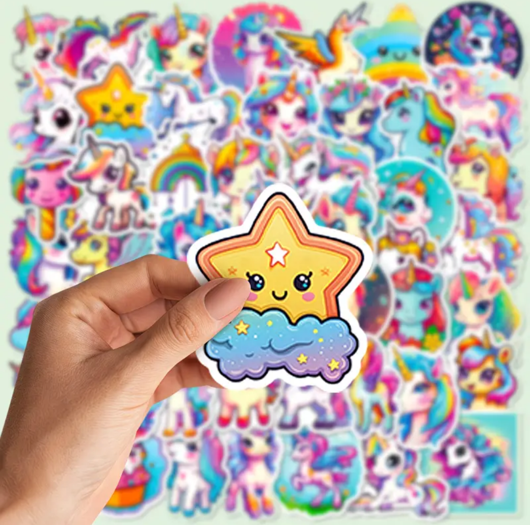 Unicorn stickers voor verjaardagstraktatie op school
