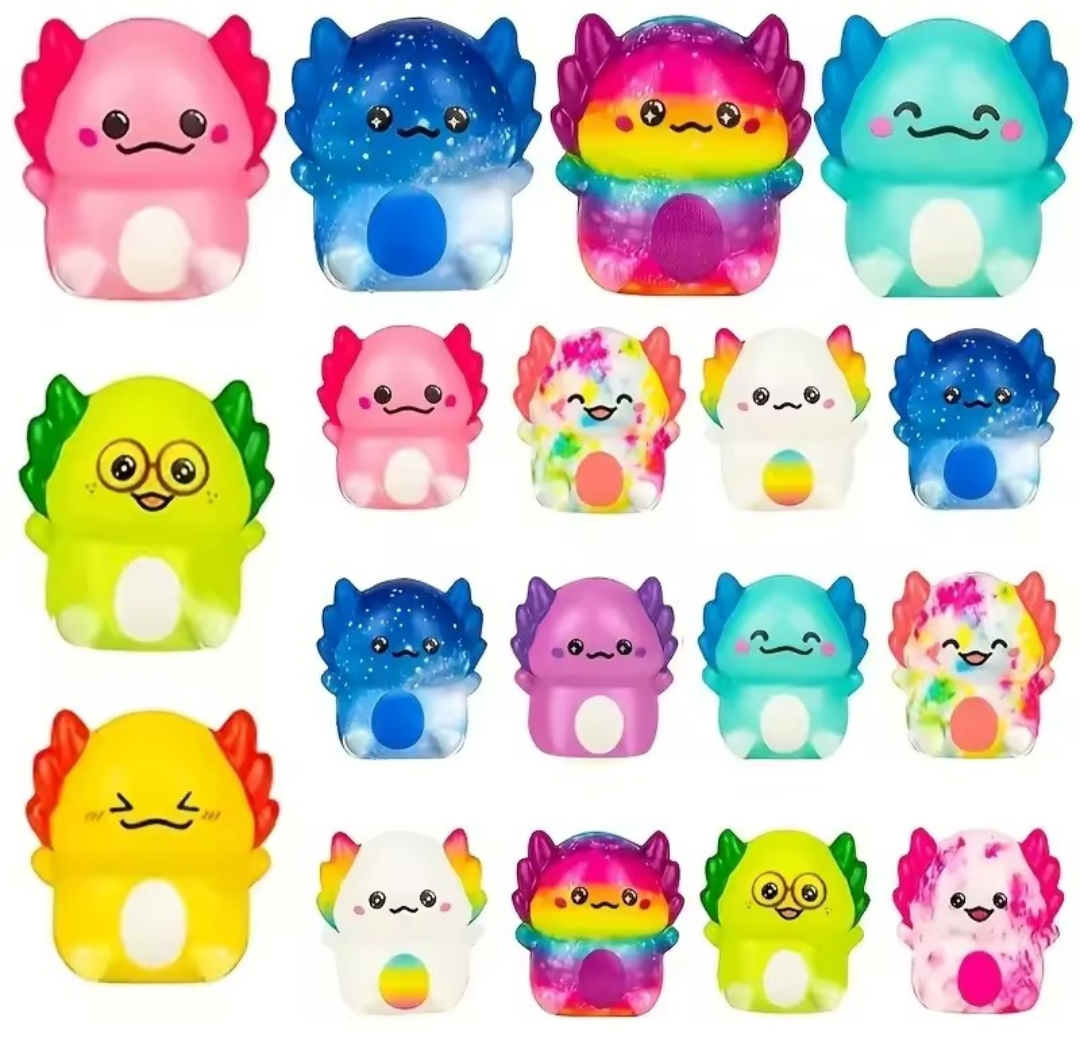Axolotl squishy. 5 stuks