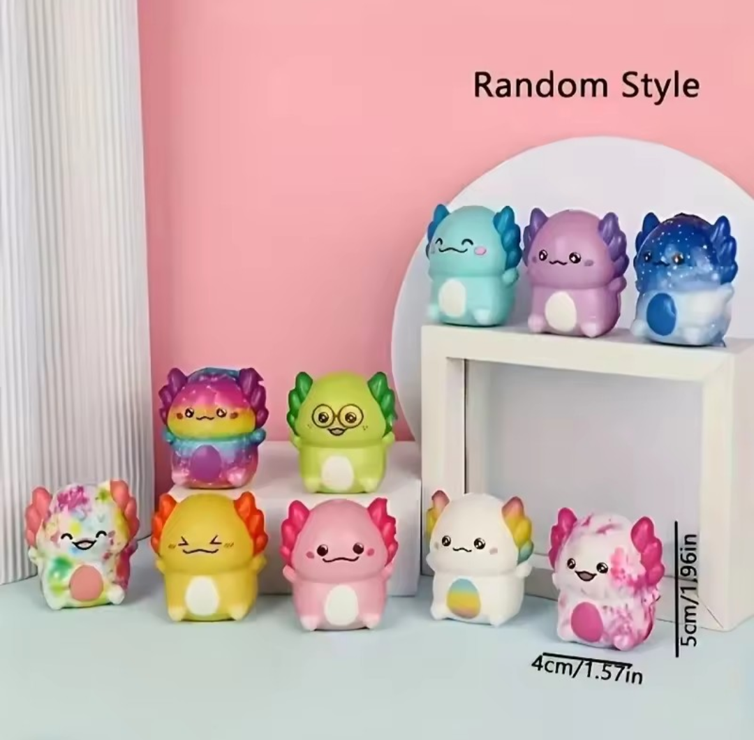 Axolotl squishy. 5 stuks