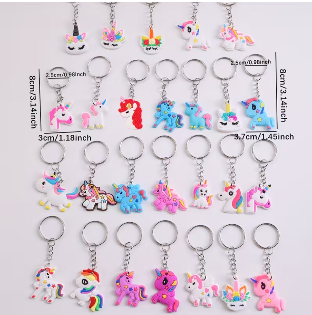 Unicorn sleutelhanger. 5 stuks