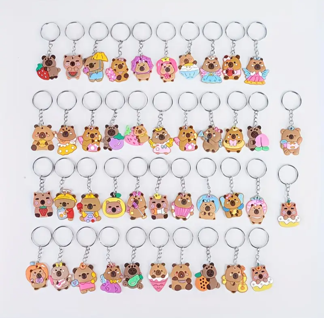 Capibara sleutelhanger. 5 stuks