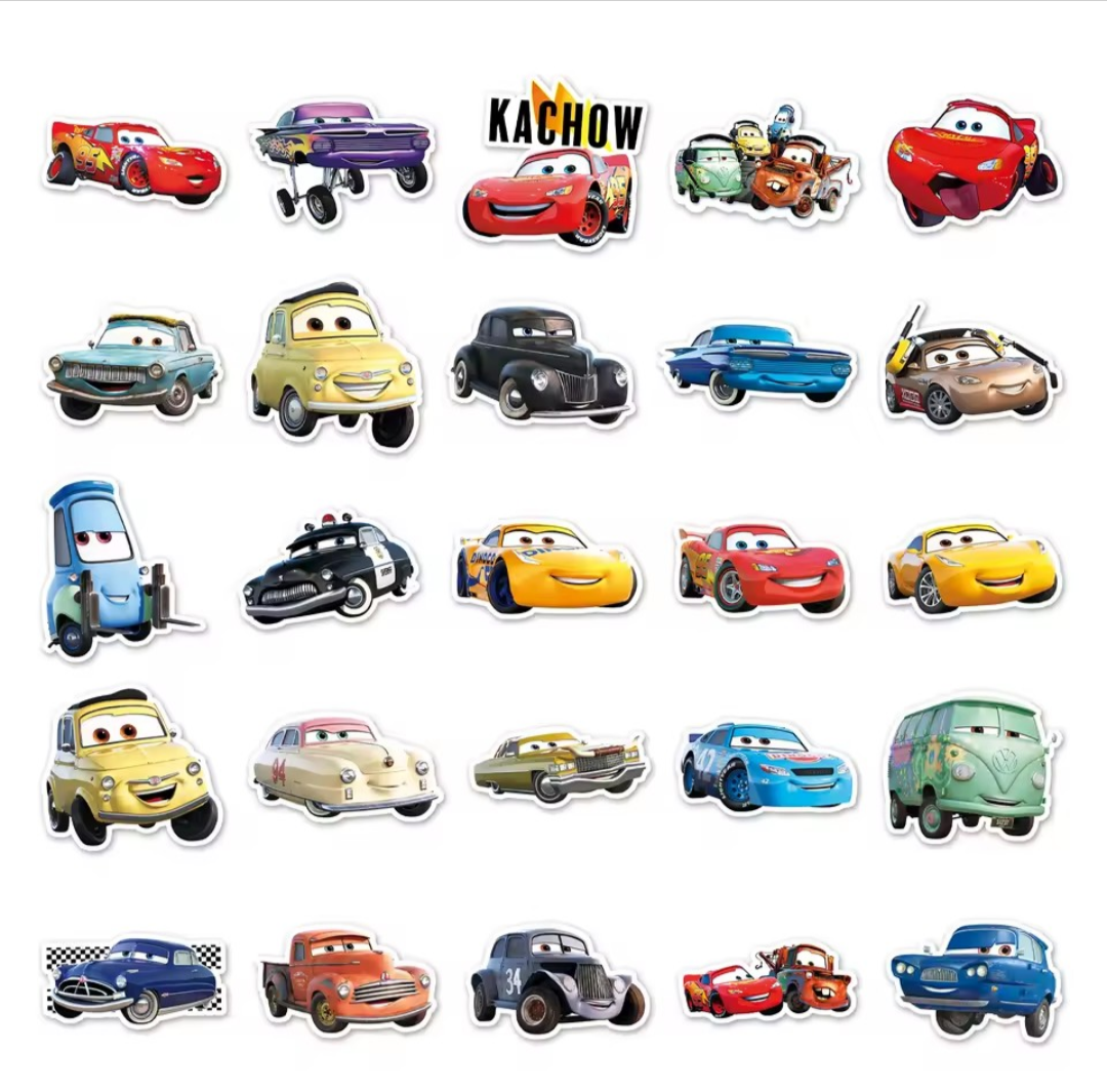 Cars stickers. 5 stuks