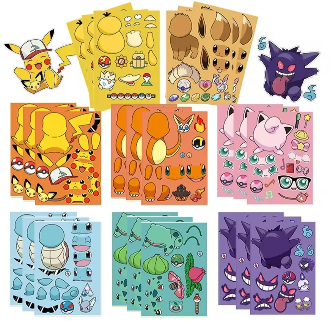 Leuke en originele uitdeelcadeautjes en traktatie cadeautjes. Pokemon sticker puzzel 