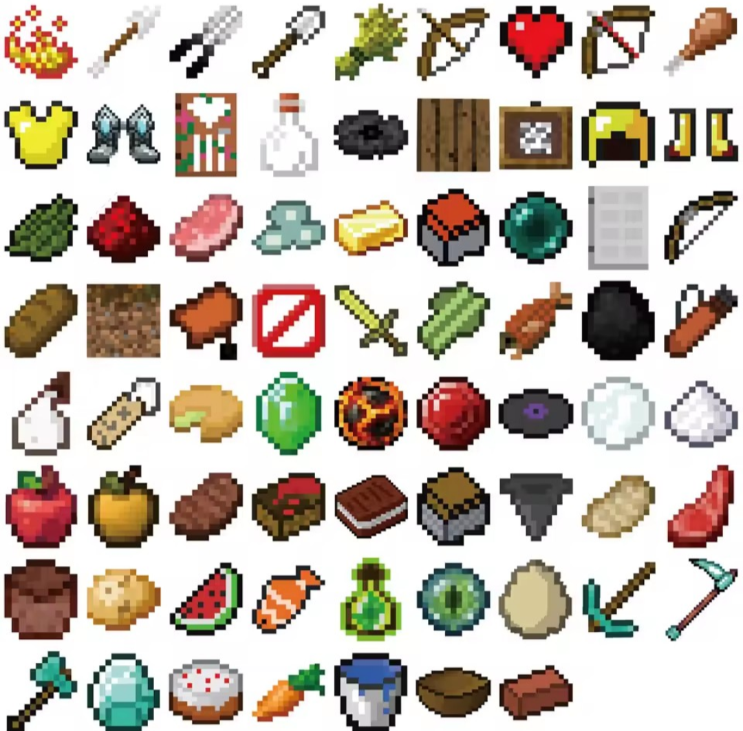 Minecraft stickers. 5 stuks
