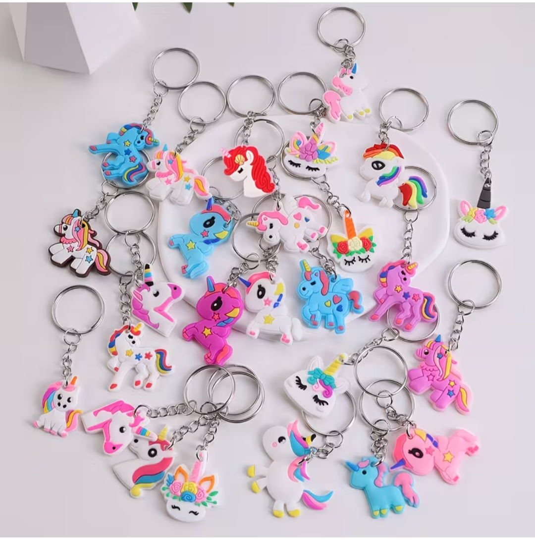 Unicorn sleutelhanger. 5 stuks
