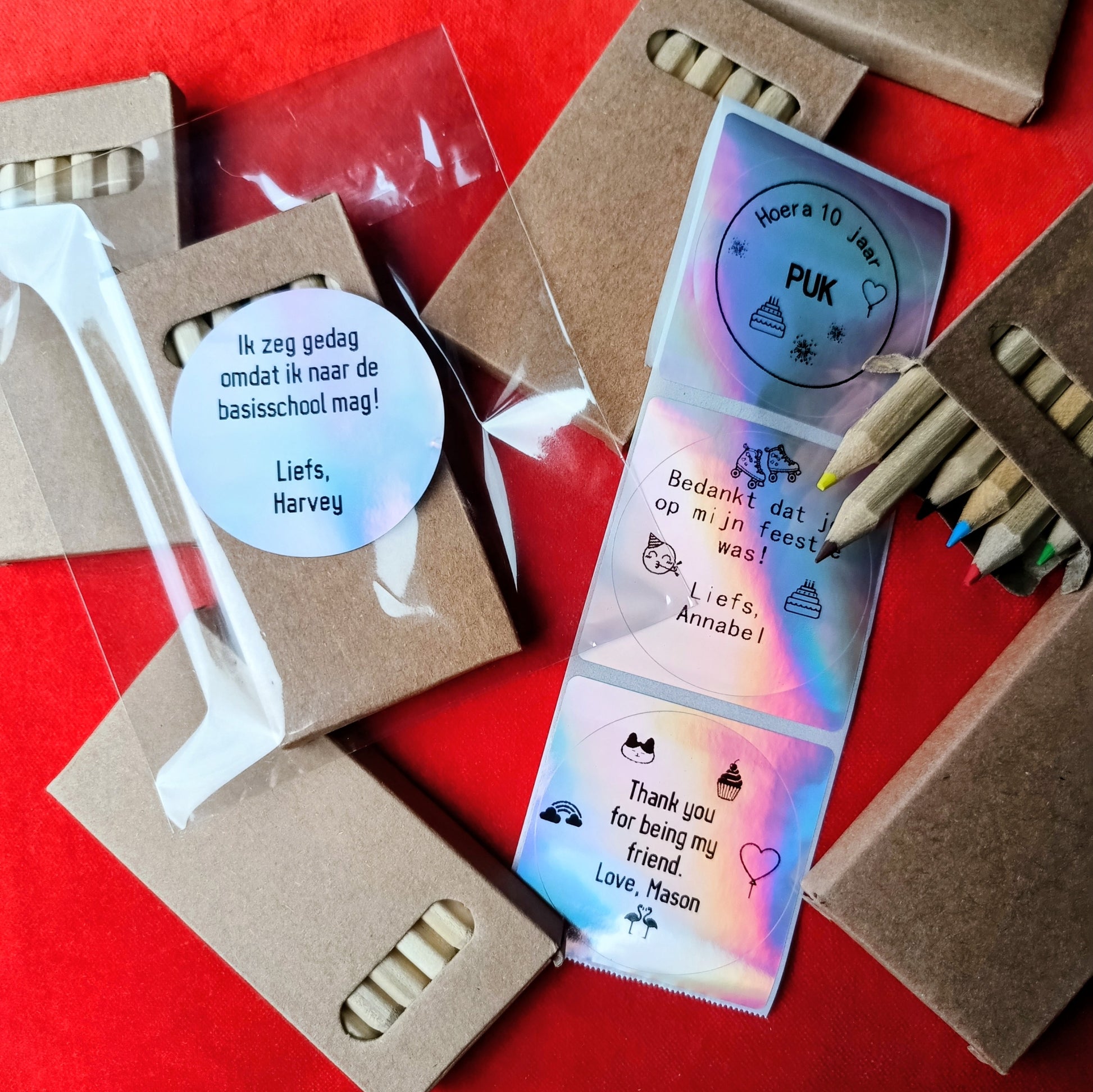 Leuke en originele uitdeelcadeautjes en traktatie cadeautjes. Persoonlijke potloodjes