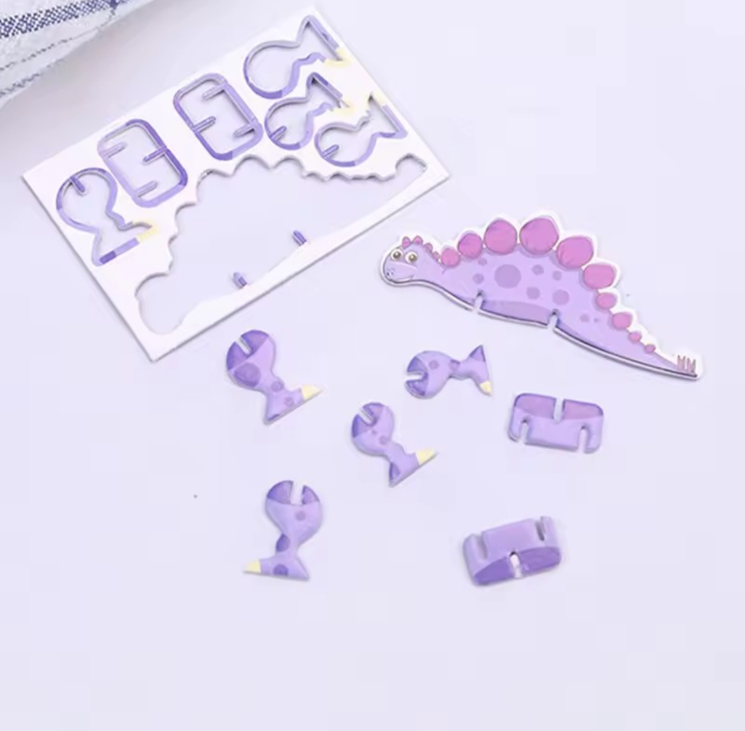 3D  Dinosaurus puzzle. 5 stuks
