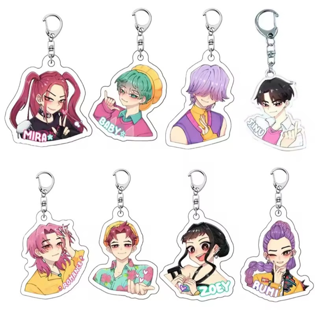 Huntrix K-Pop Demon Hunters sleutelhangers. 5 stuks