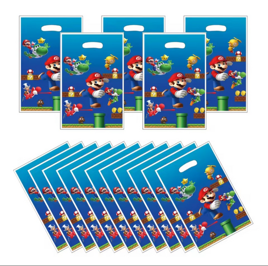 Super Mario traktatie zakjes 5 stuks voor schooltraktatie en kinderfeestje