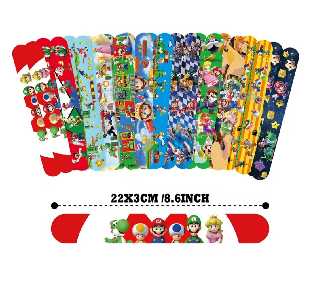 Super Mario klaparmbandjes. 5 stuks