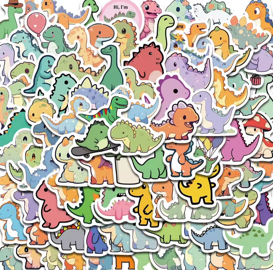 Dino sticker. 5 stuks