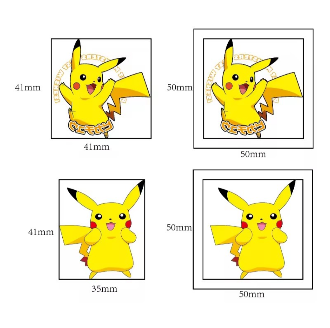 Pokemon plaktattoos. 5 stuks