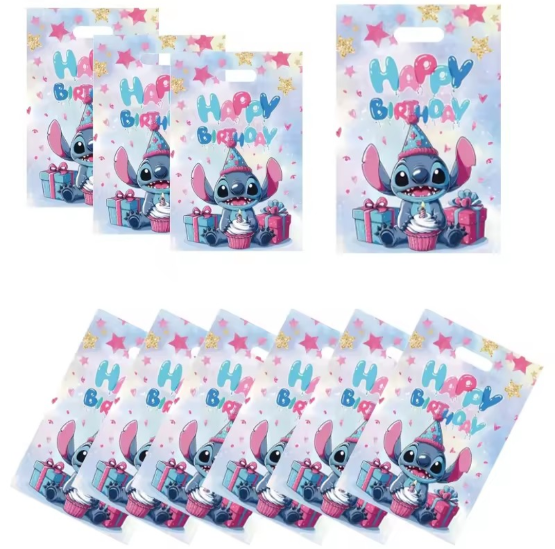 Leuke en originele uitdeelcadeautjes en traktatie cadeautjes. Stitch traktatiezakjes 