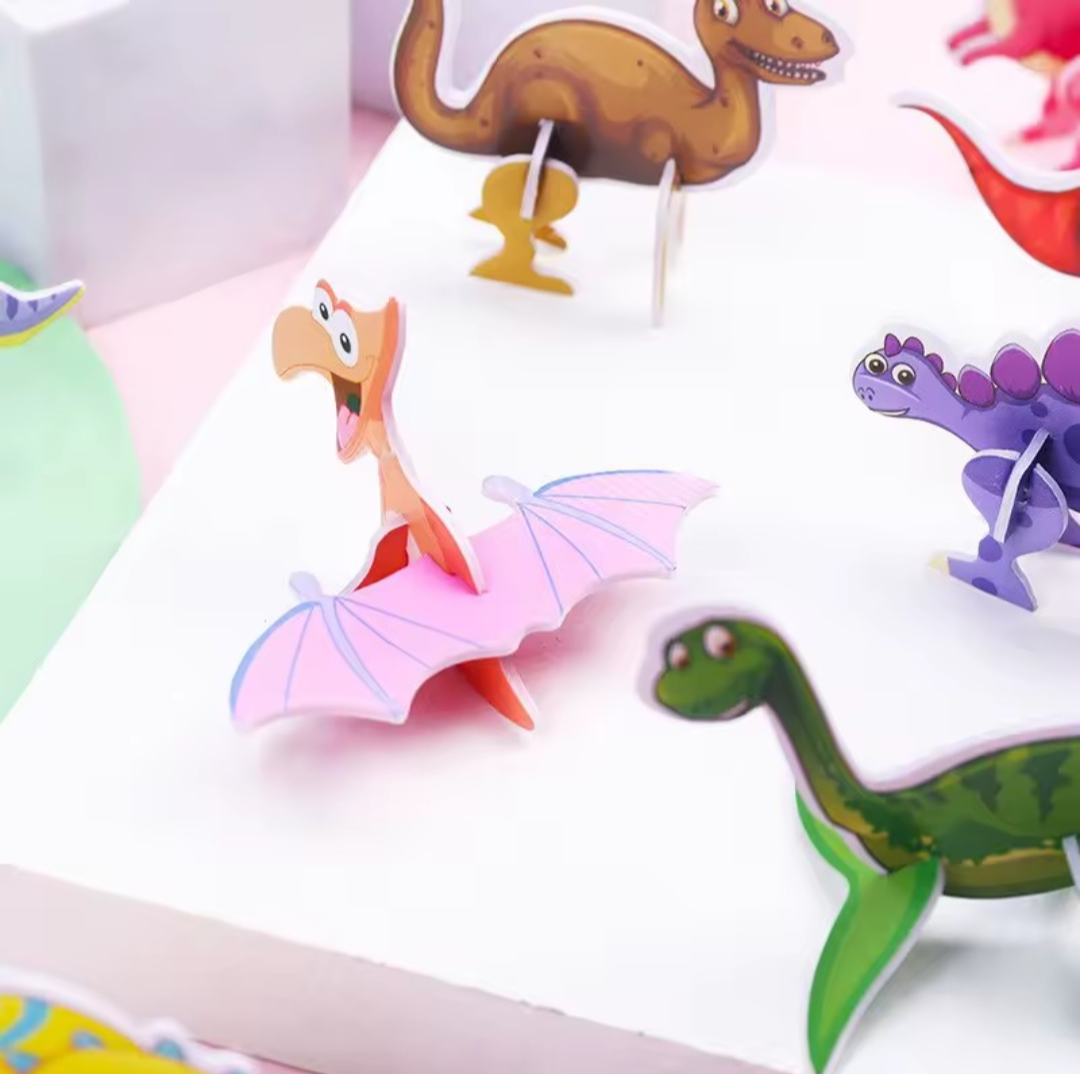 3D  Dinosaurus puzzle. 5 stuks