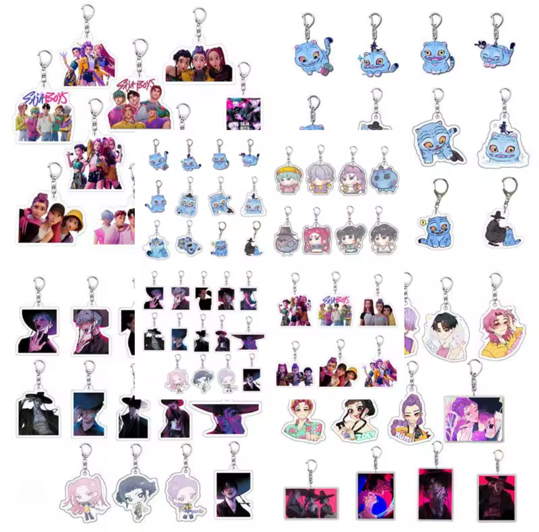 Huntrix K-Pop Demon Hunters sleutelhangers. 5 stuks