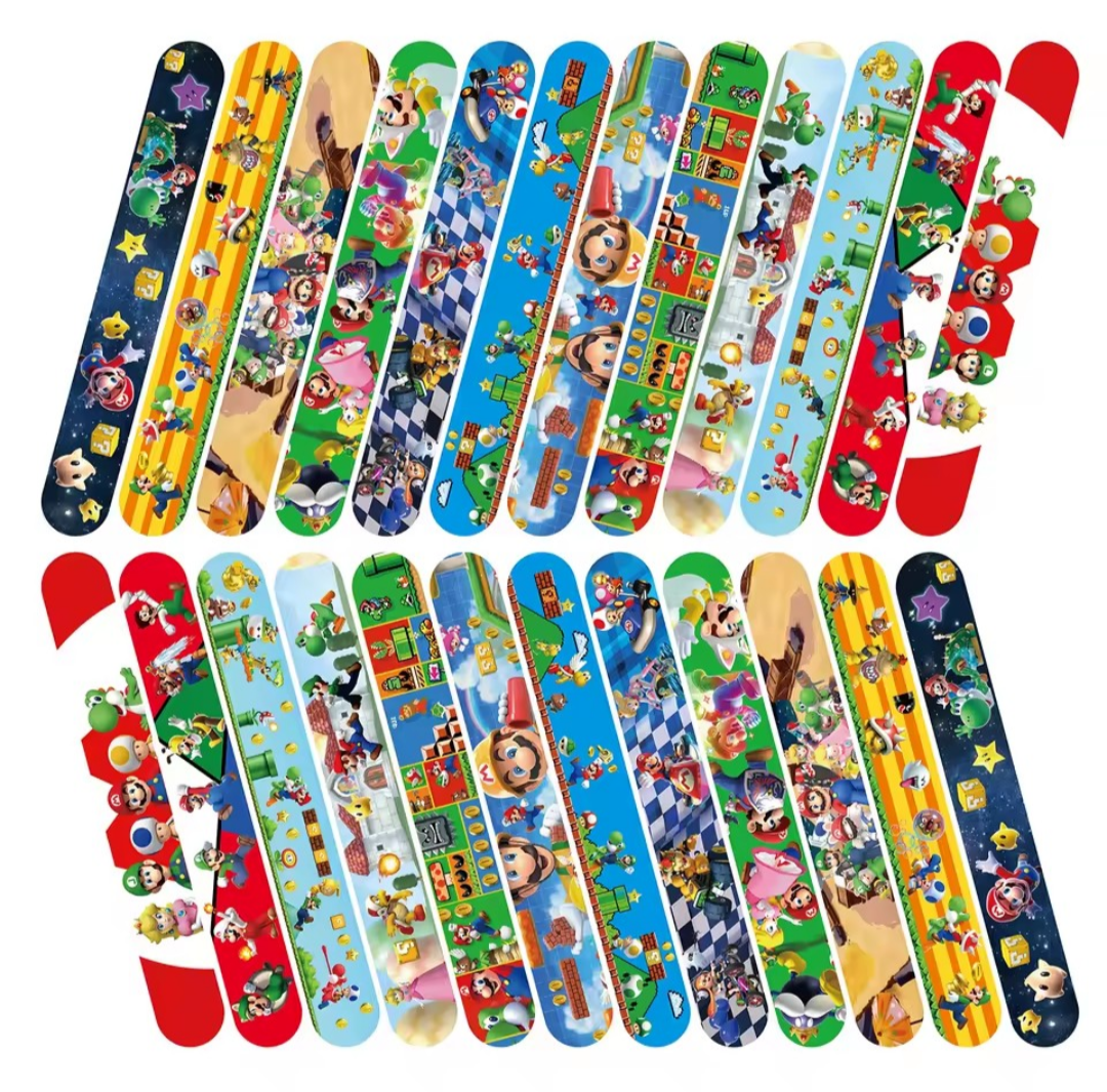 Super Mario klaparmbandjes. 5 stuks