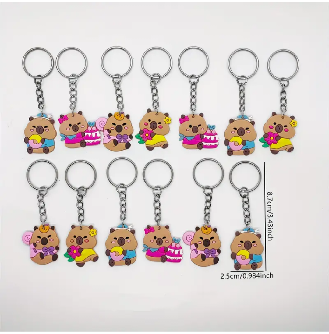 Capibara sleutelhanger. 5 stuks