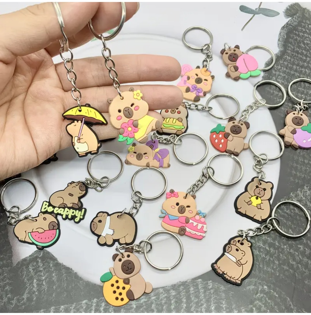 Capibara sleutelhanger. 5 stuks